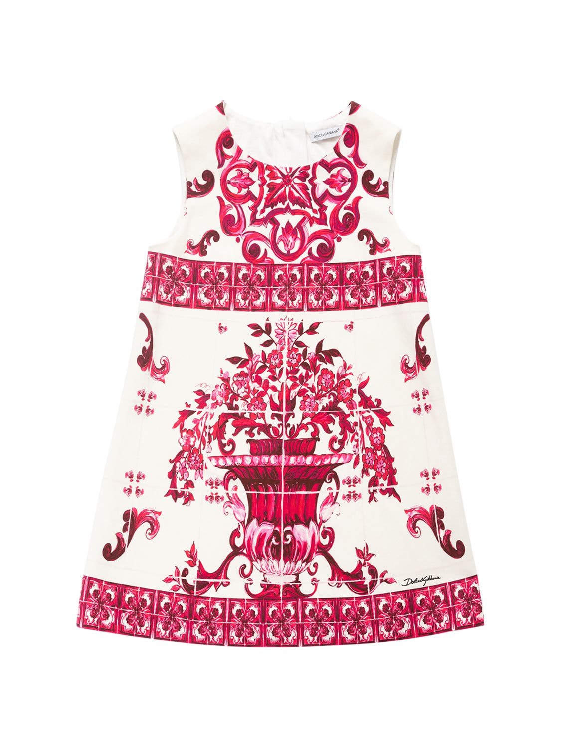 Image of Majolica Print Cotton Dress