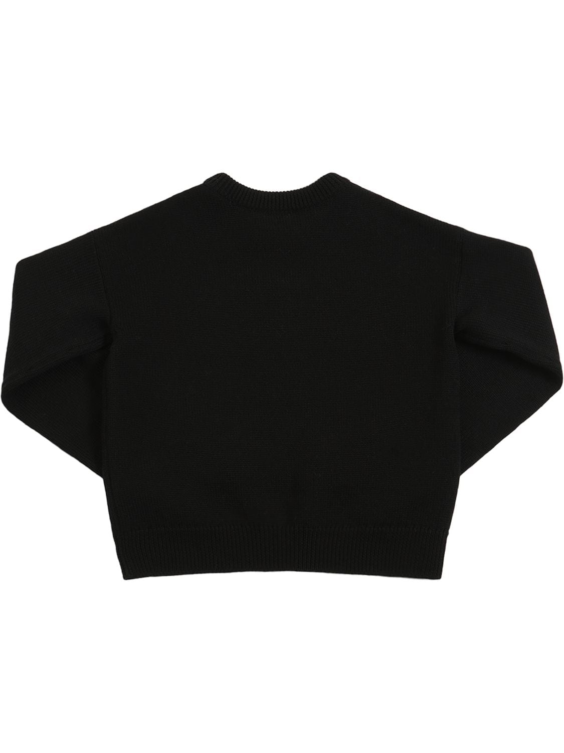 Shop Dolce & Gabbana Logo Intarsia Wool Sweater In Black