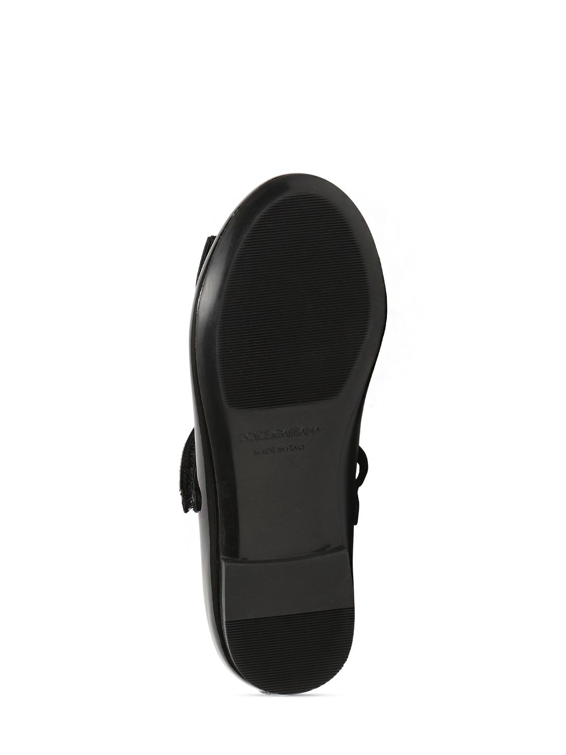 Shop Dolce & Gabbana Patent Leather Ballerinas W/ Logo In Black