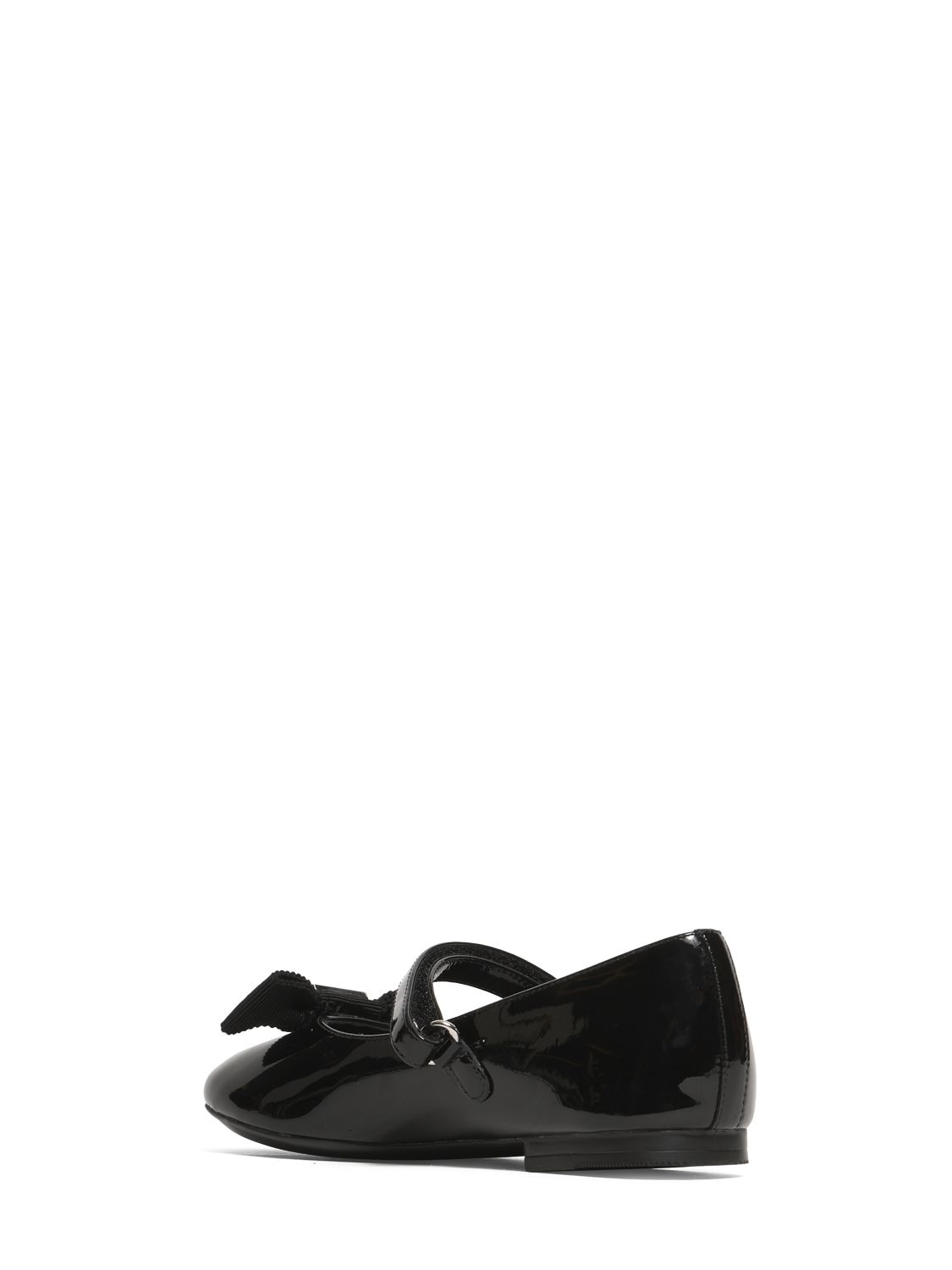 Shop Dolce & Gabbana Patent Leather Ballerinas W/ Logo In Black