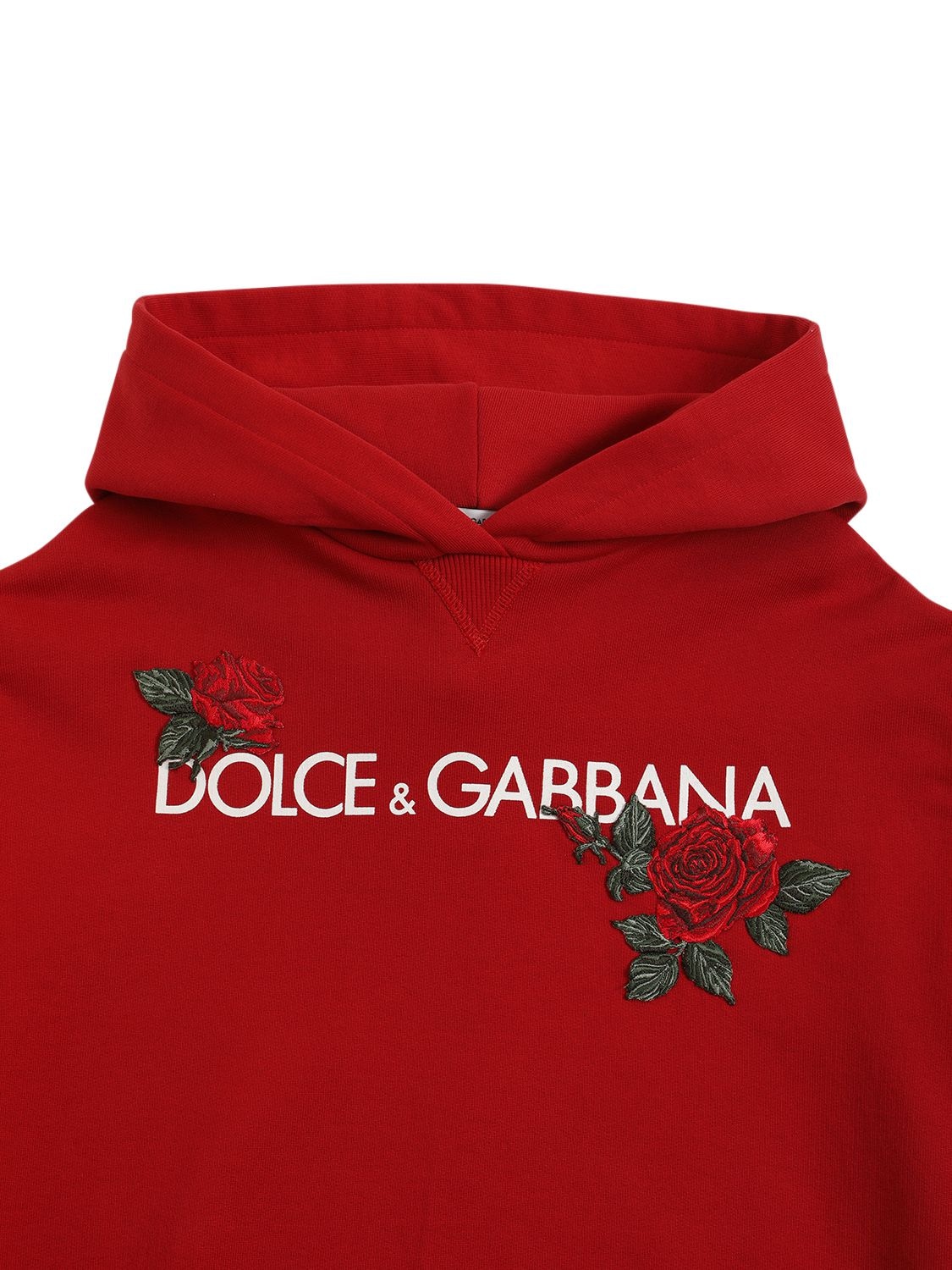 Shop Dolce & Gabbana Logo Print Cotton Sweat Dress In Red