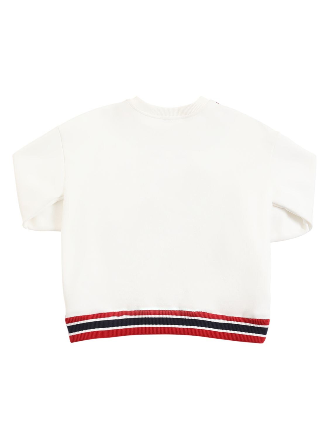 Shop Dolce & Gabbana Bow Print Cotton Sweatshirt In White,red