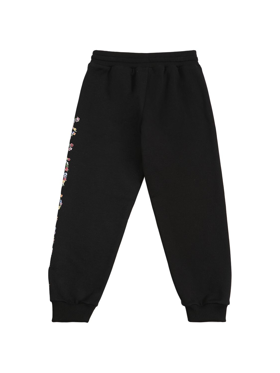 Shop Dolce & Gabbana Logo Print Cotton Sweatpants In Black