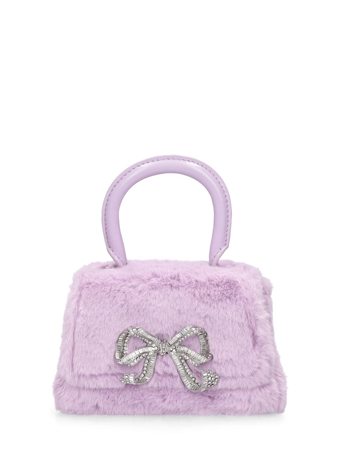 Micro Fluffy Bow Top Handle Bag – WOMEN > BAGS > TOP HANDLE BAGS