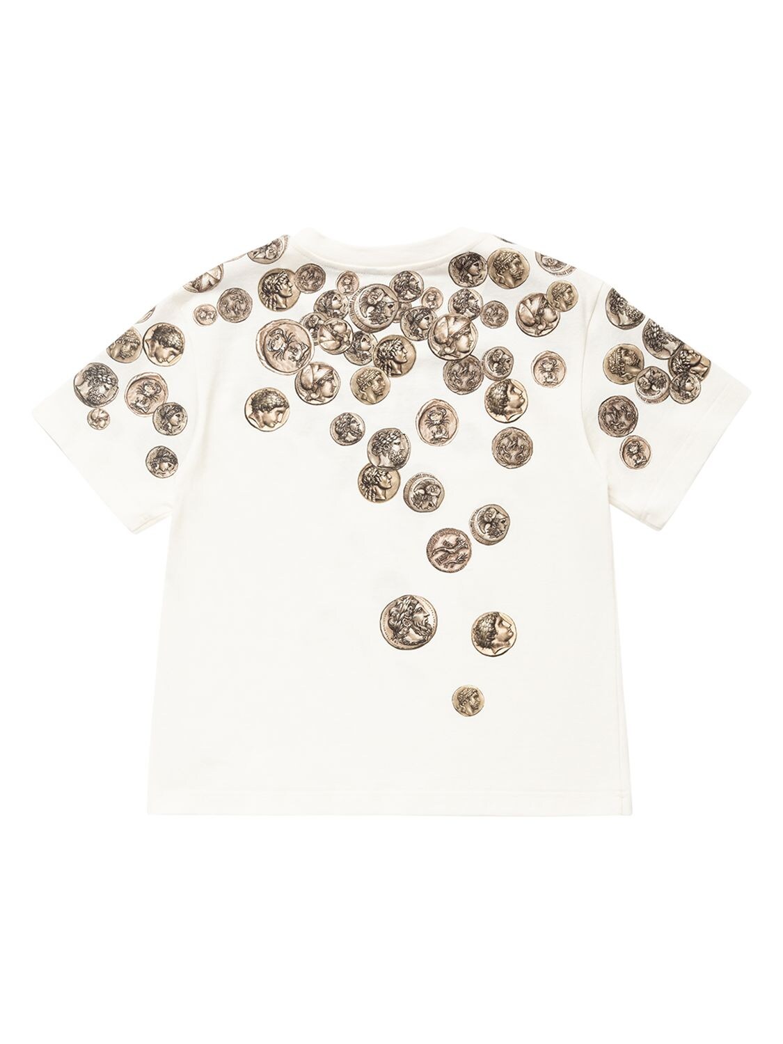 Dolce & Gabbana Printed Cotton Jersey T-shirt In White
