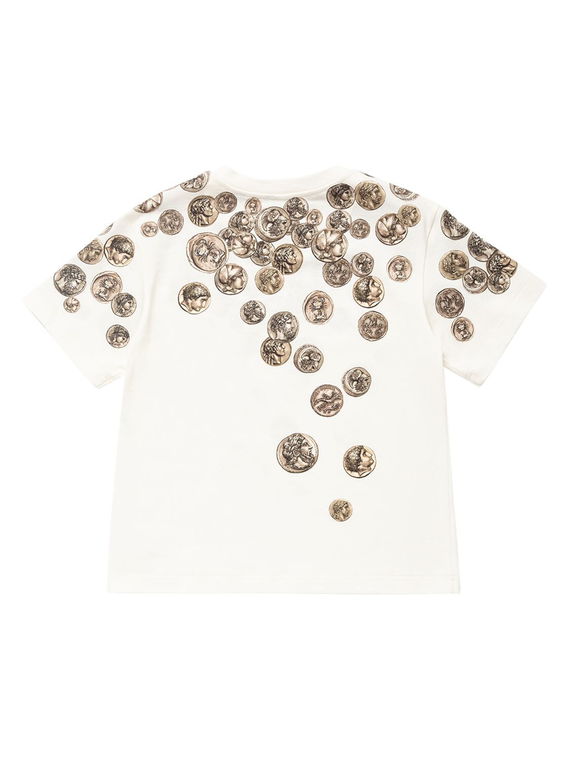 Shop Dolce & Gabbana Printed Cotton Jersey T-shirt In White