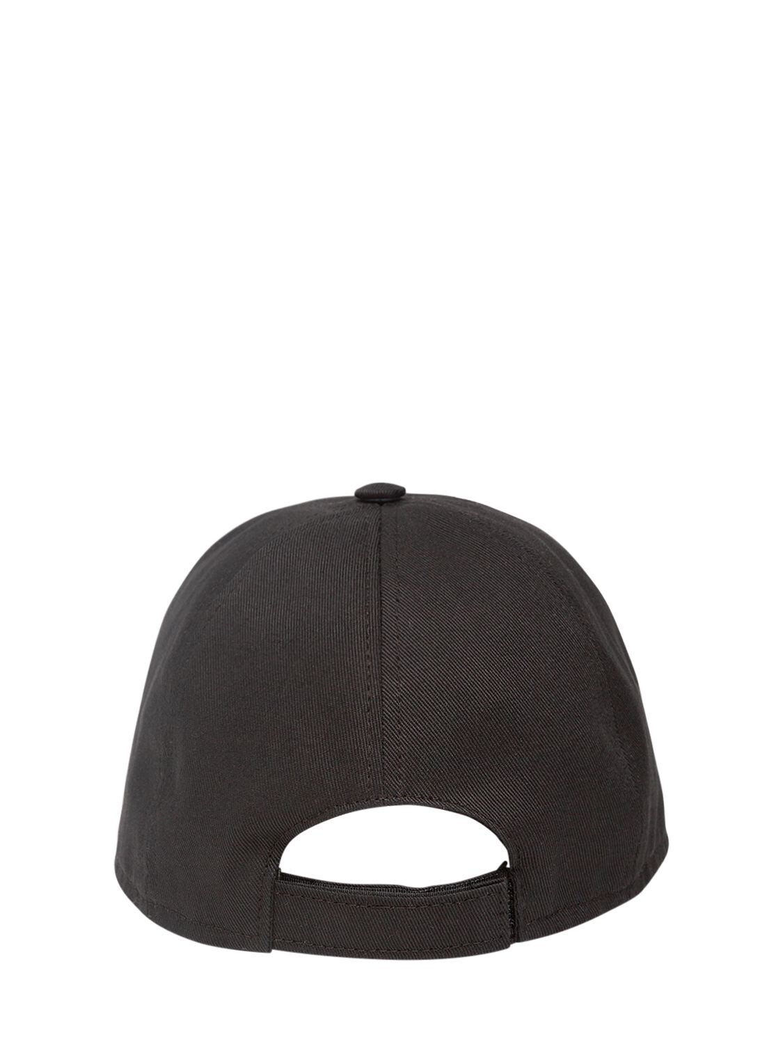 Shop Dolce & Gabbana Embroidered Logo Cotton Baseball Hat In Black