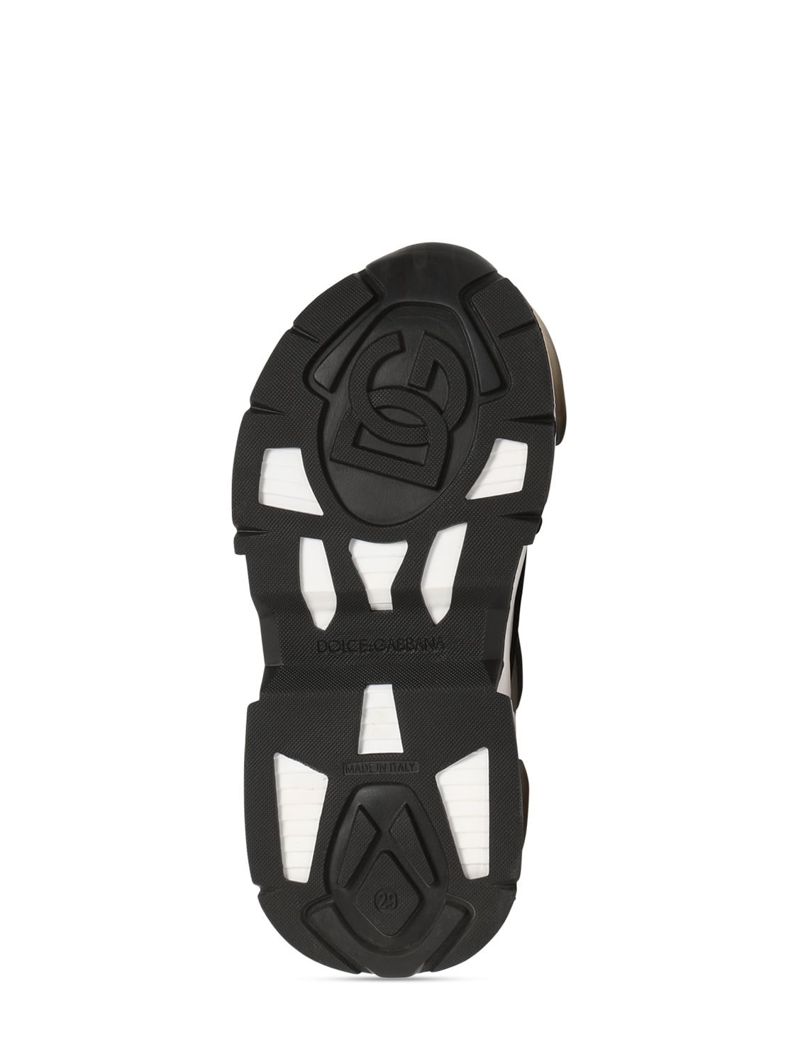 Shop Dolce & Gabbana Logo Print Rayon Lace-up Sneakers In White,black