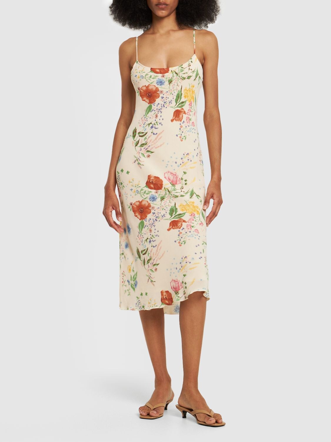 Reformation Women's Emerick Floral Slip Midi-dress In Etude | ModeSens