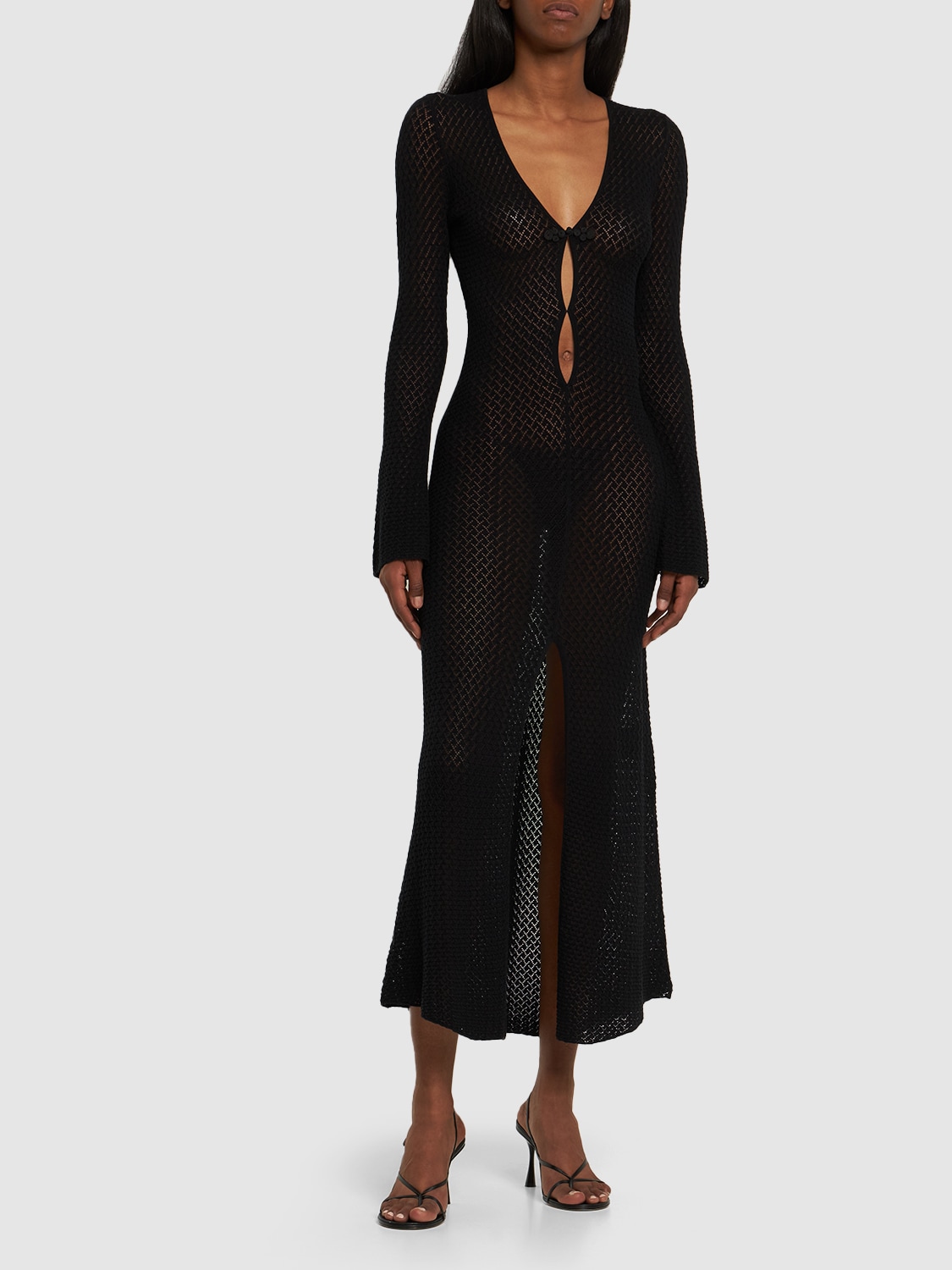 Shop The Garment Tanzania Organic Cotton Midi Dress In Black