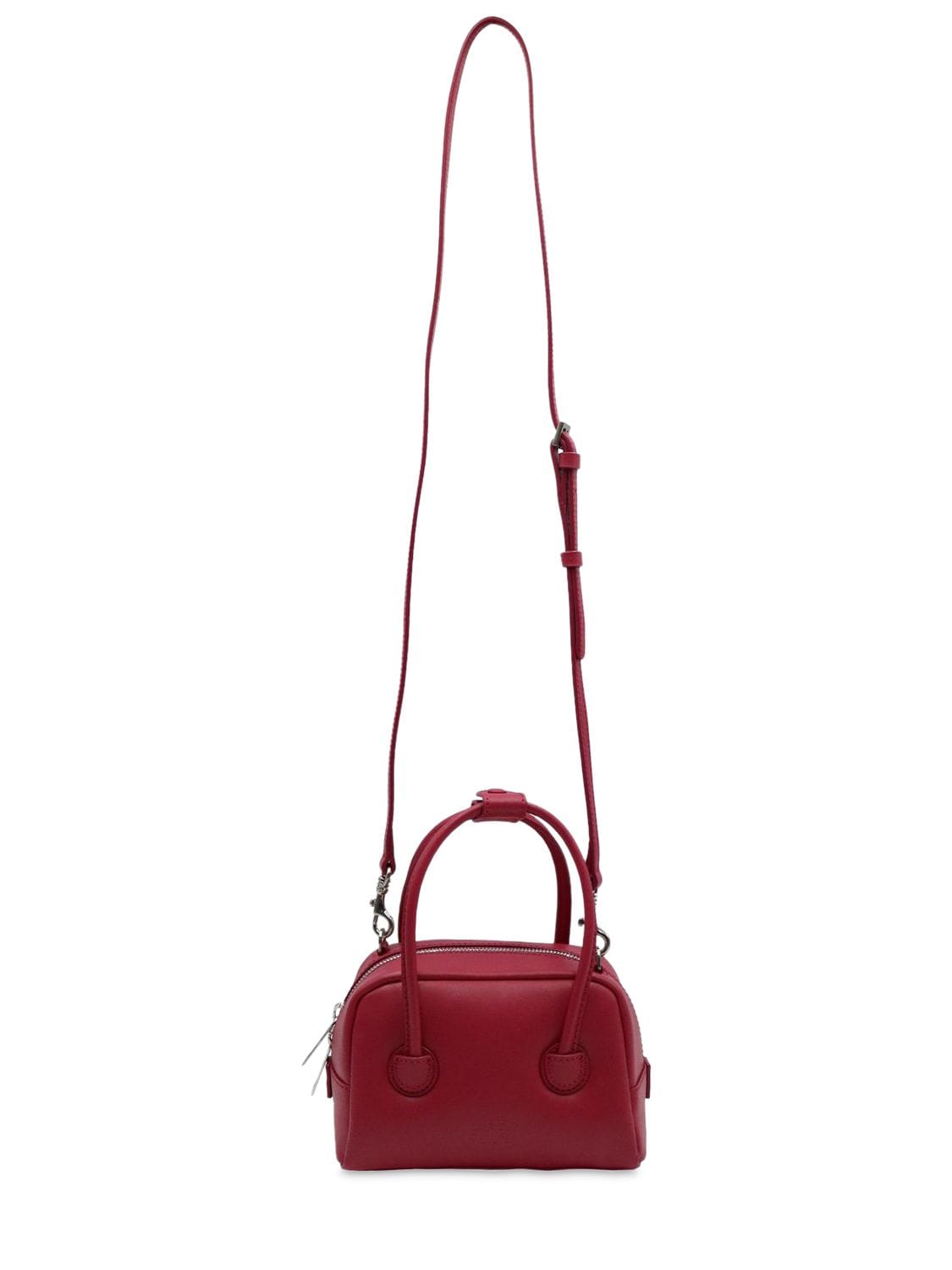 Marge Sherwood Mini Padded Soft Leather Top Handle Bag In Berry Pink