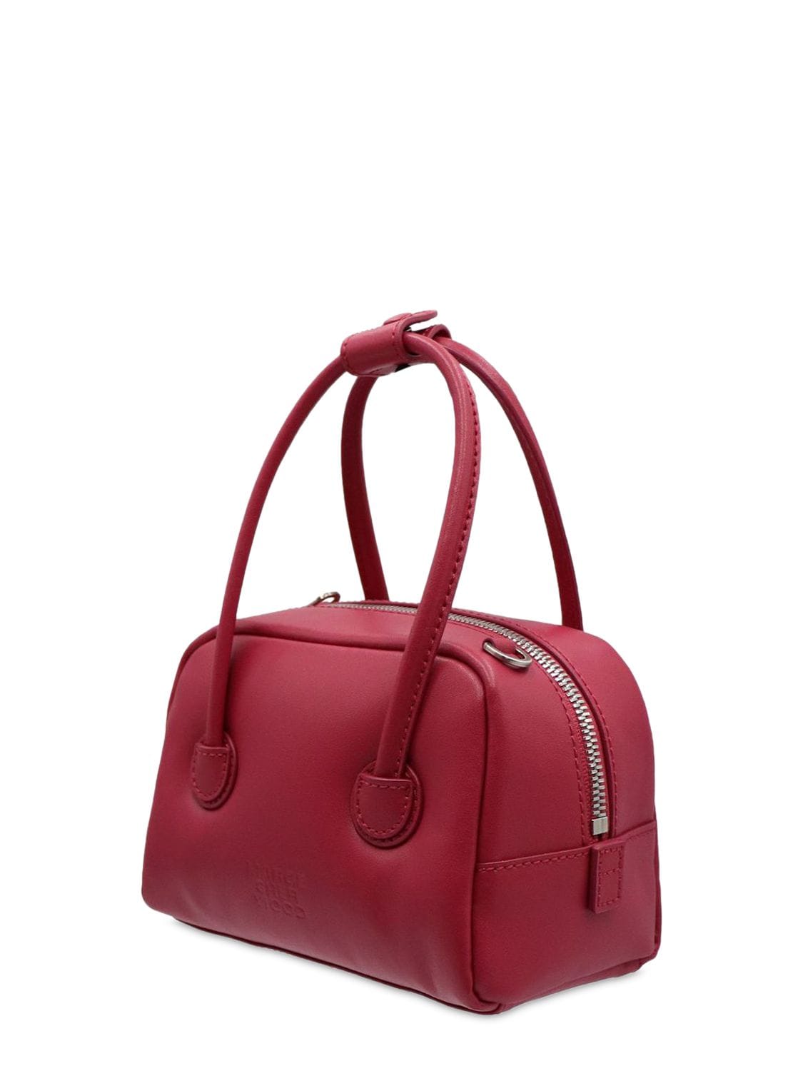Shop Marge Sherwood Mini Padded Soft Leather Top Handle Bag In Berry Pink