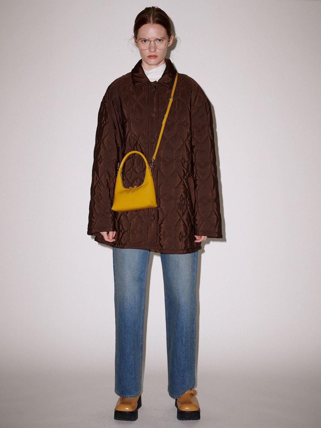Shop Marge Sherwood Mini Hobo Leather Shoulder Bag In Olive Crinkle