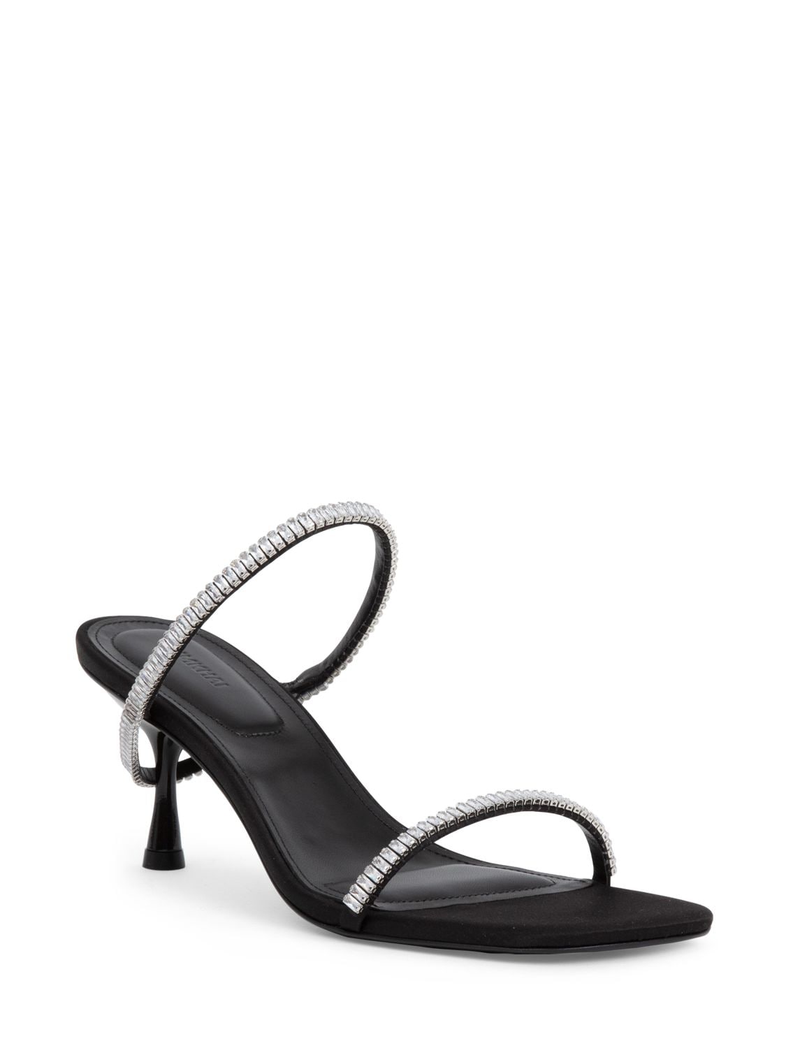 Shop Jonathan Simkhai 65mm Siren Leather & Crystal Sandals In Black