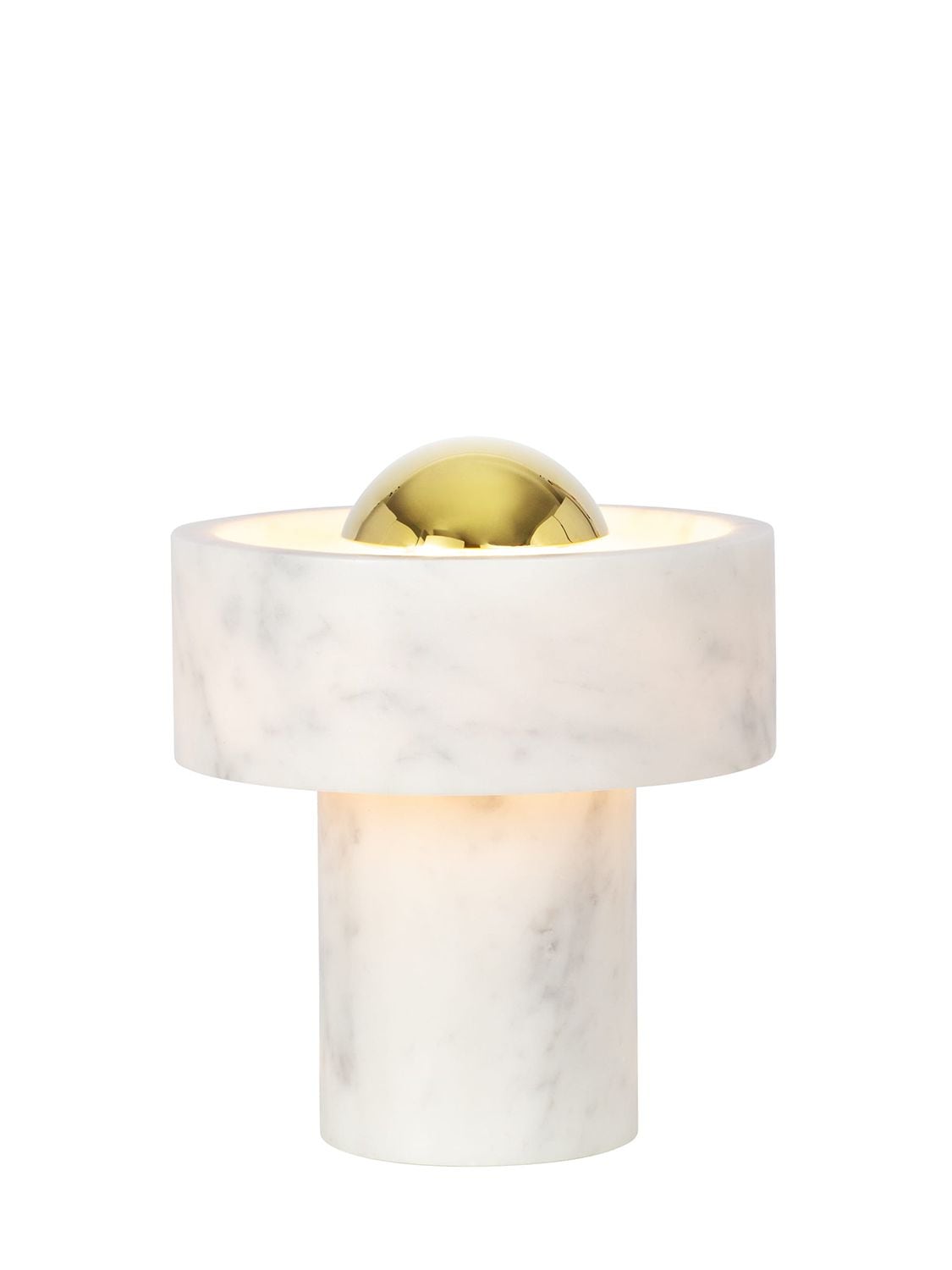 Shop Tom Dixon Stone Portable Led Table Lamp In White