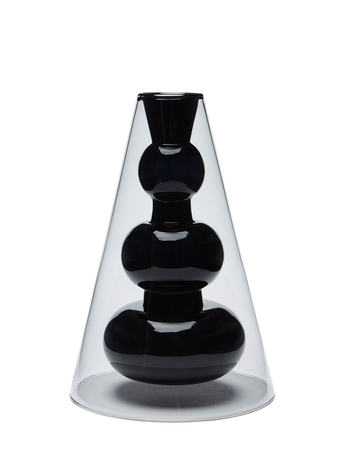 Image of Bump Black Cone Vase