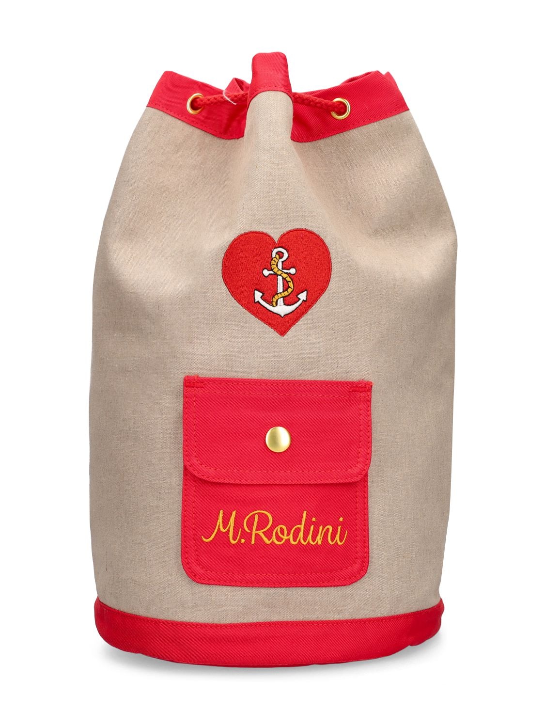 Mini Rodini Kids' Organic Linen Sea Sack In Beige