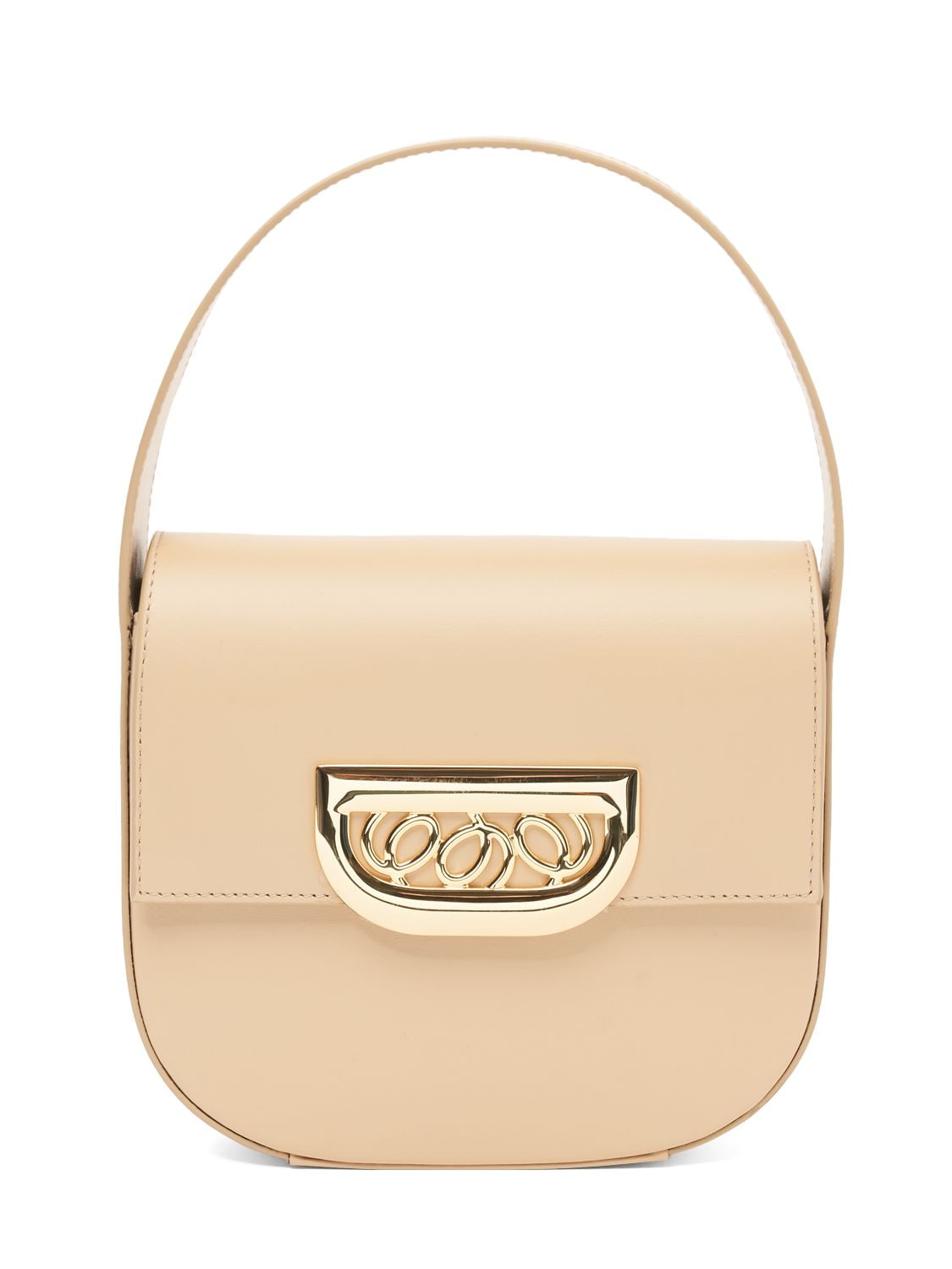 D'estree Small Martin Leather Top Handle Bag In Beige