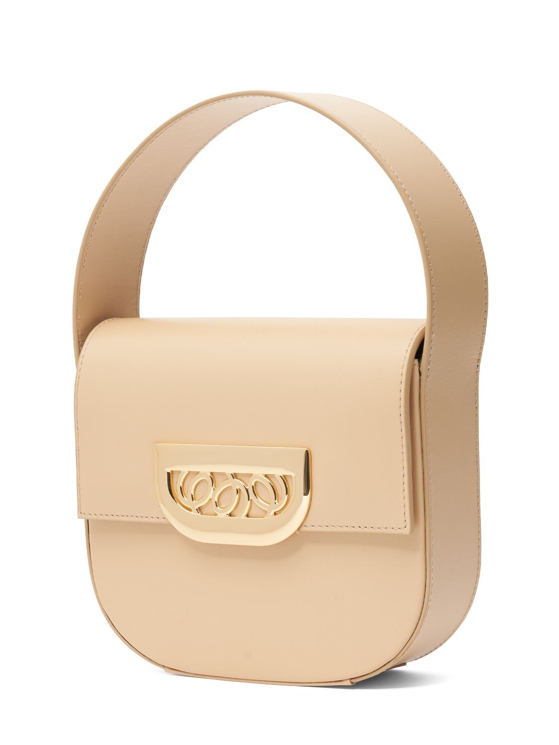 Shop D'estree Small Martin Leather Top Handle Bag In Beige