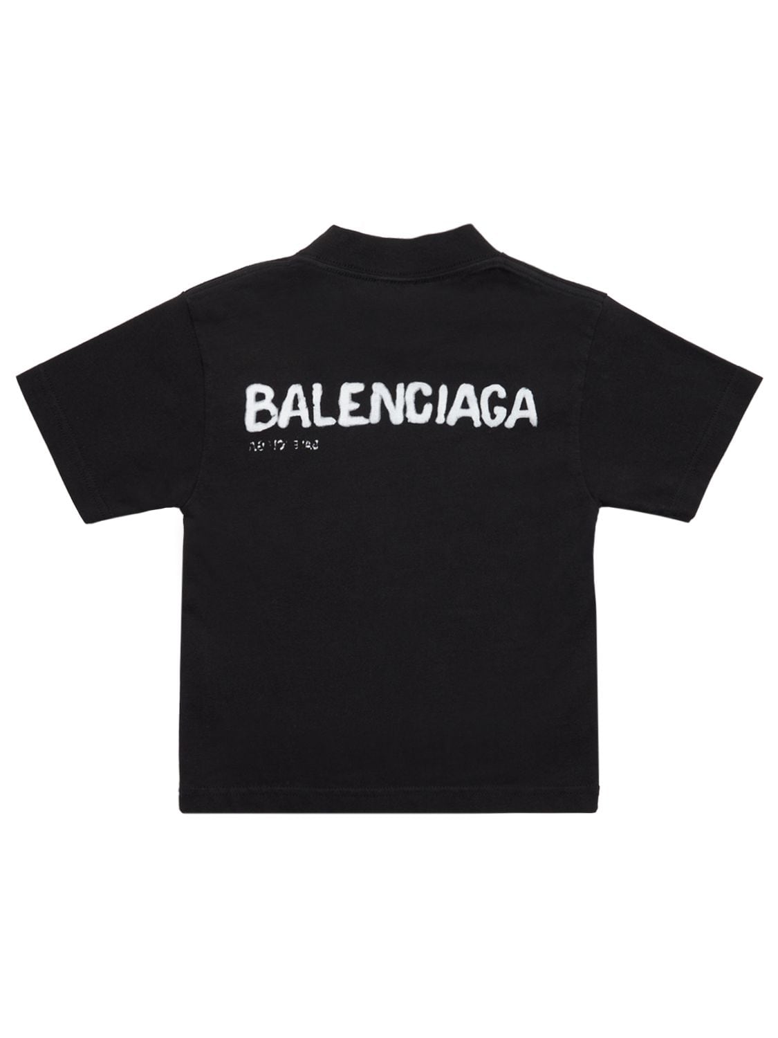 Shop Balenciaga Cotton Jersey S/s T-shirt In 블랙,화이트