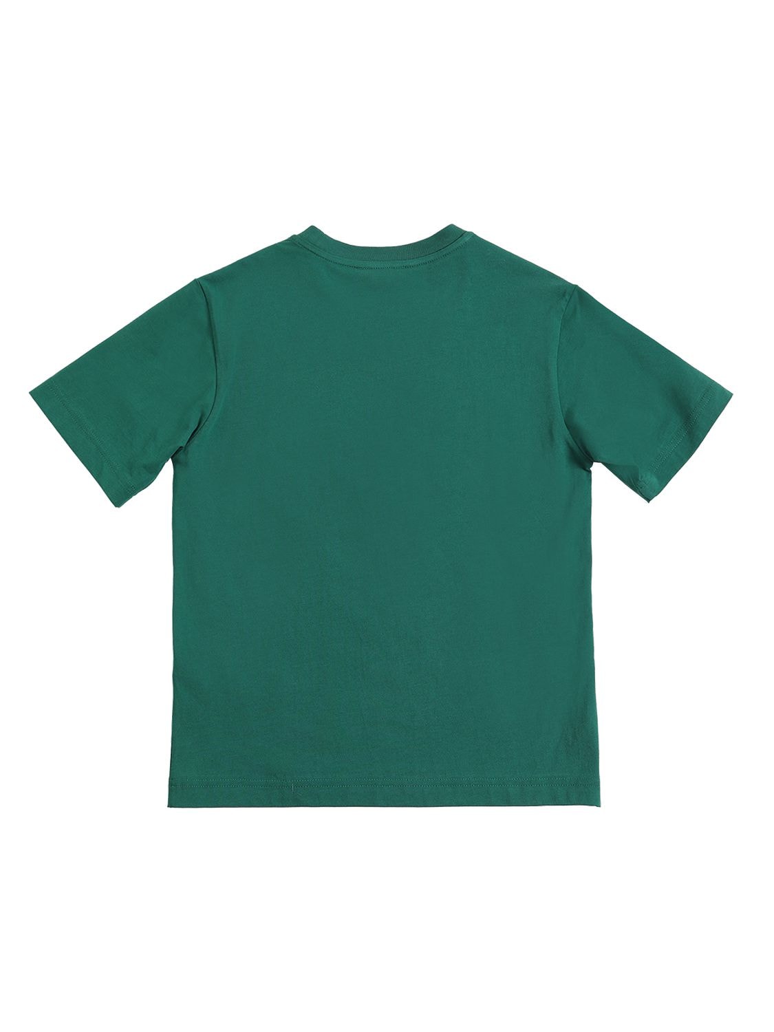 Shop Diesel Washed Logo Print Cotton Jersey T-shirt In Green