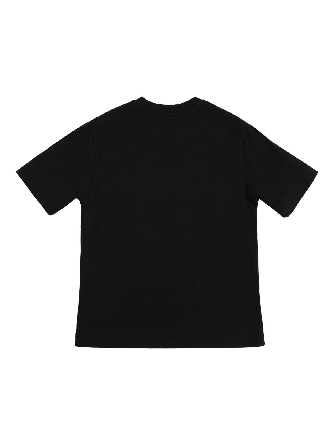 Shop Diesel Washed Logo Print Cotton Jersey T-shirt In Black