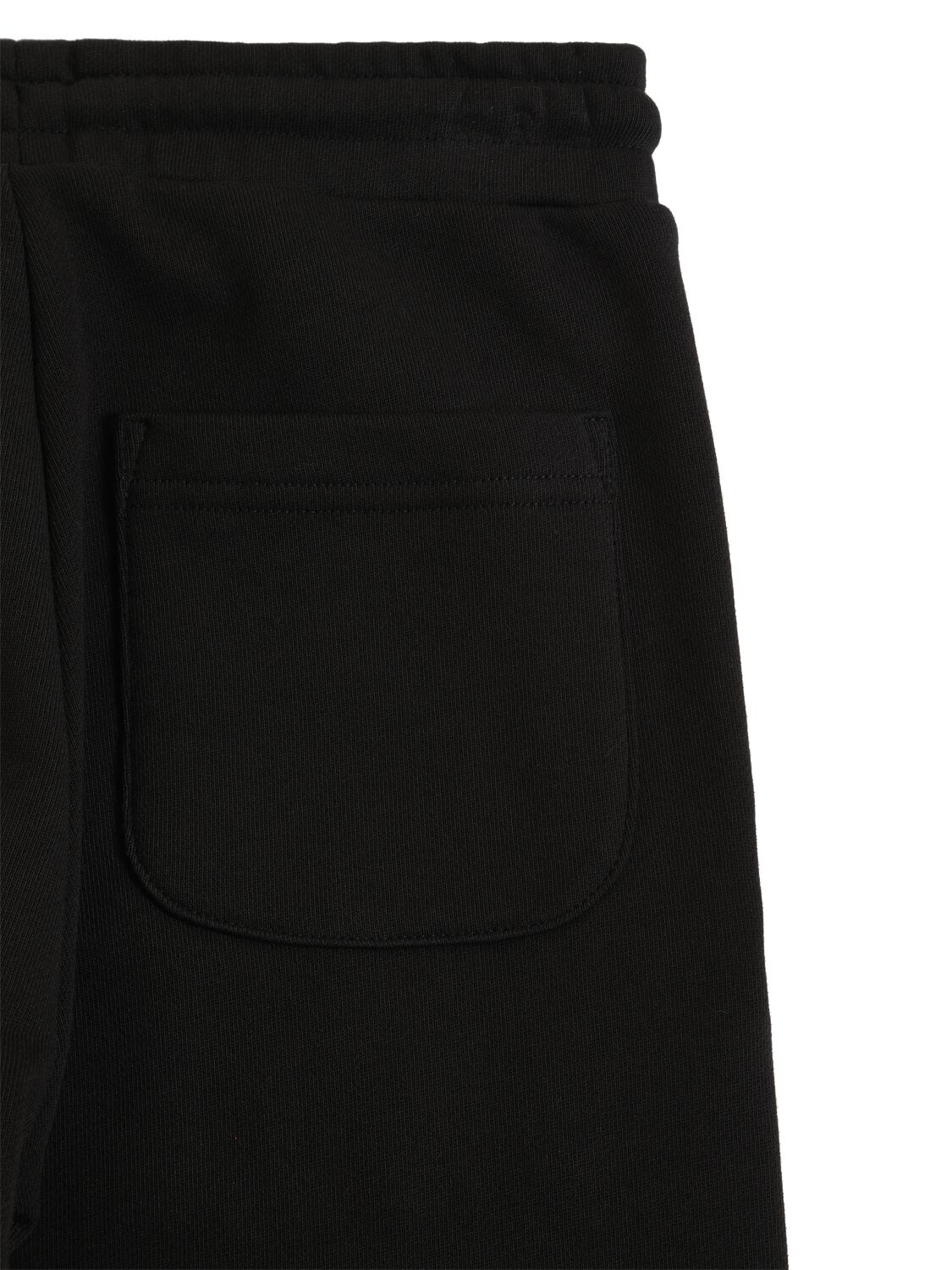 Shop Diesel Rubberized Logo Cotton Sweatpants In Black