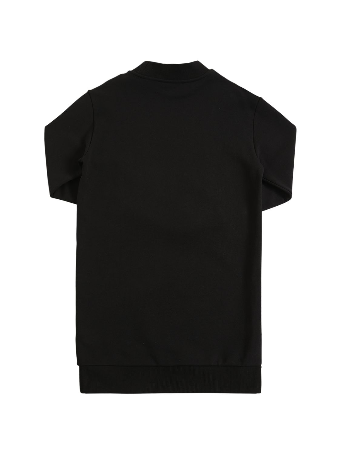 Shop Diesel Logo Printed Cotton Sweatshirt Dress In Black