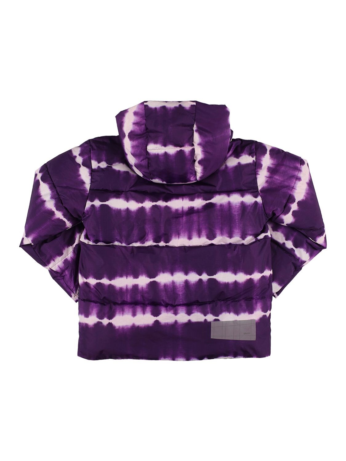 Shop Molo Tie Dye Recycled Nylon Puffer Ski Jacket In Purple,white