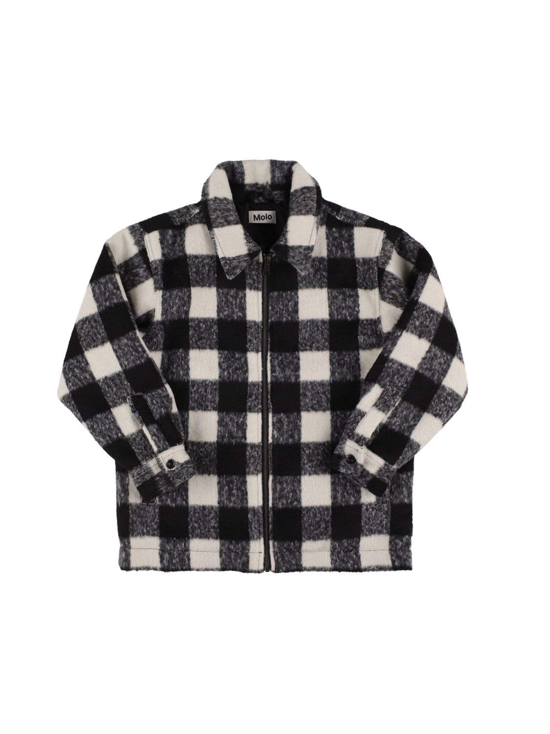 Molo Hasse Check-pattern Jacket In Black,white