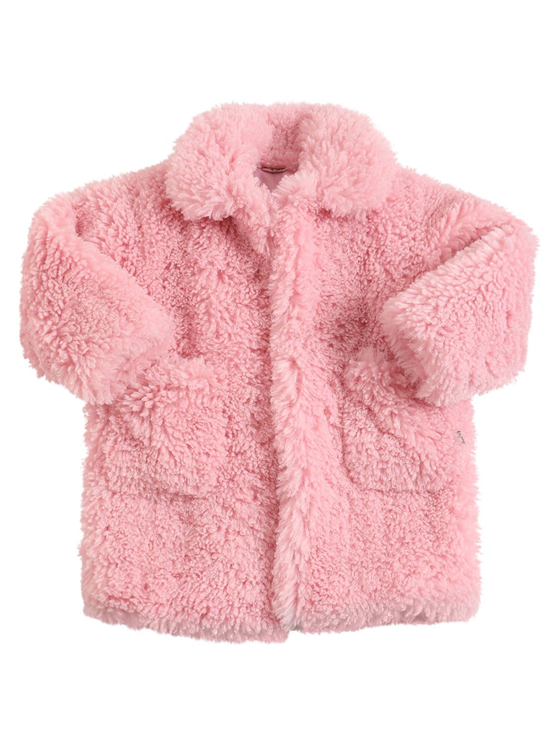 N°21 Kids' Faux Fur Coat In Pink