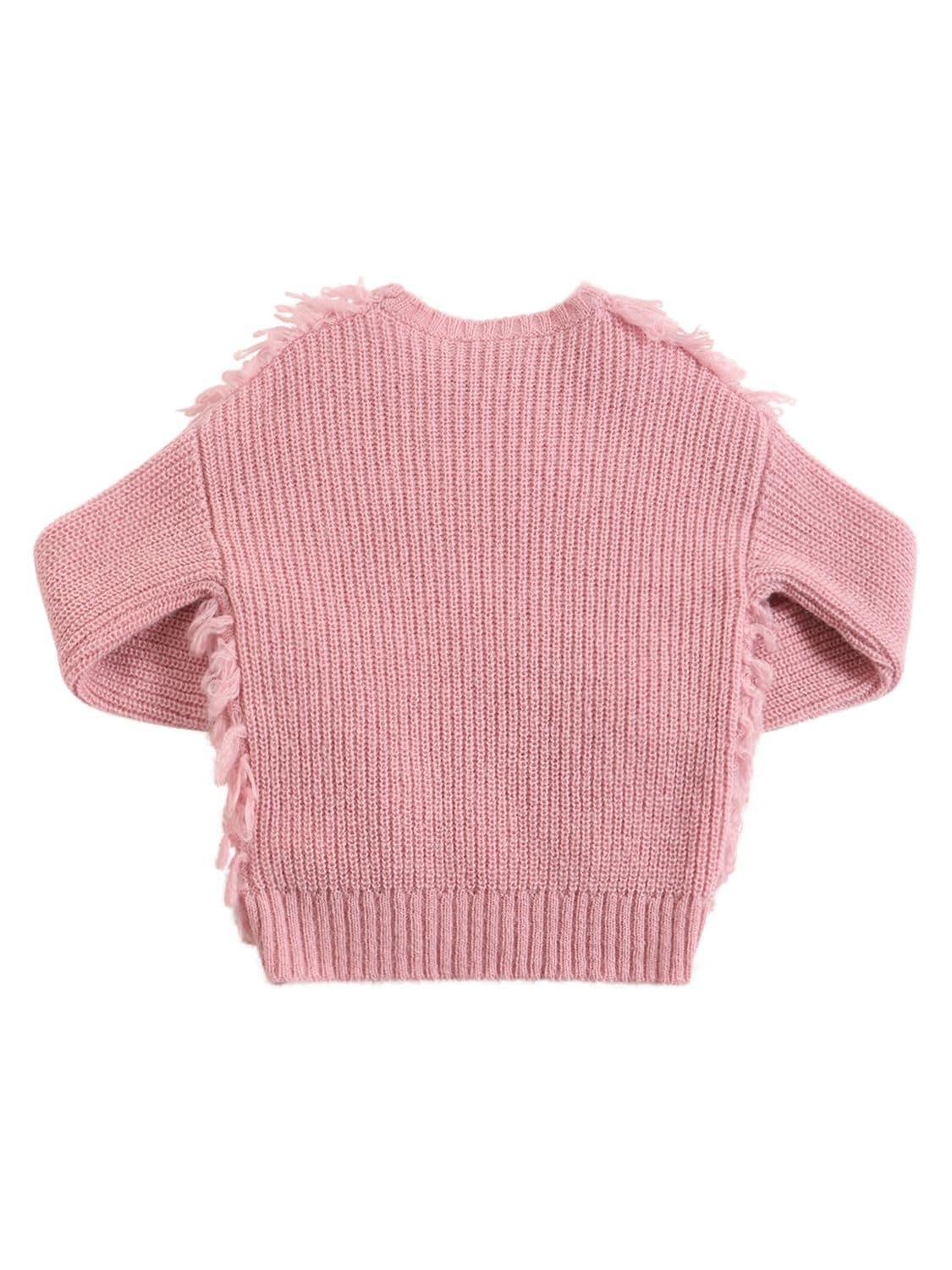 Shop N°21 Mohair Blend Knit Sweater W/ Appliqué In Pink