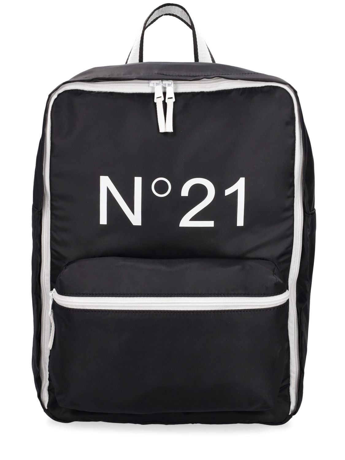 N°21 Kids' Logo Printed Nylon Backpack In Burgundy
