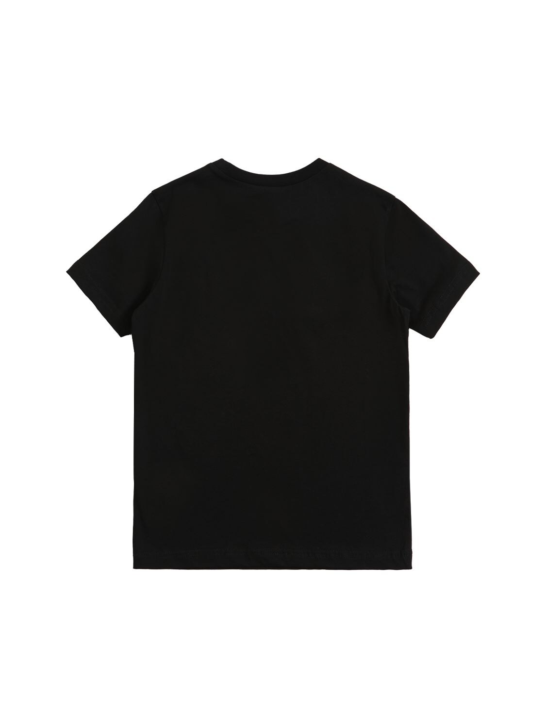 Shop N°21 Rubberized Logo Cotton Jersey T-shirt In Black