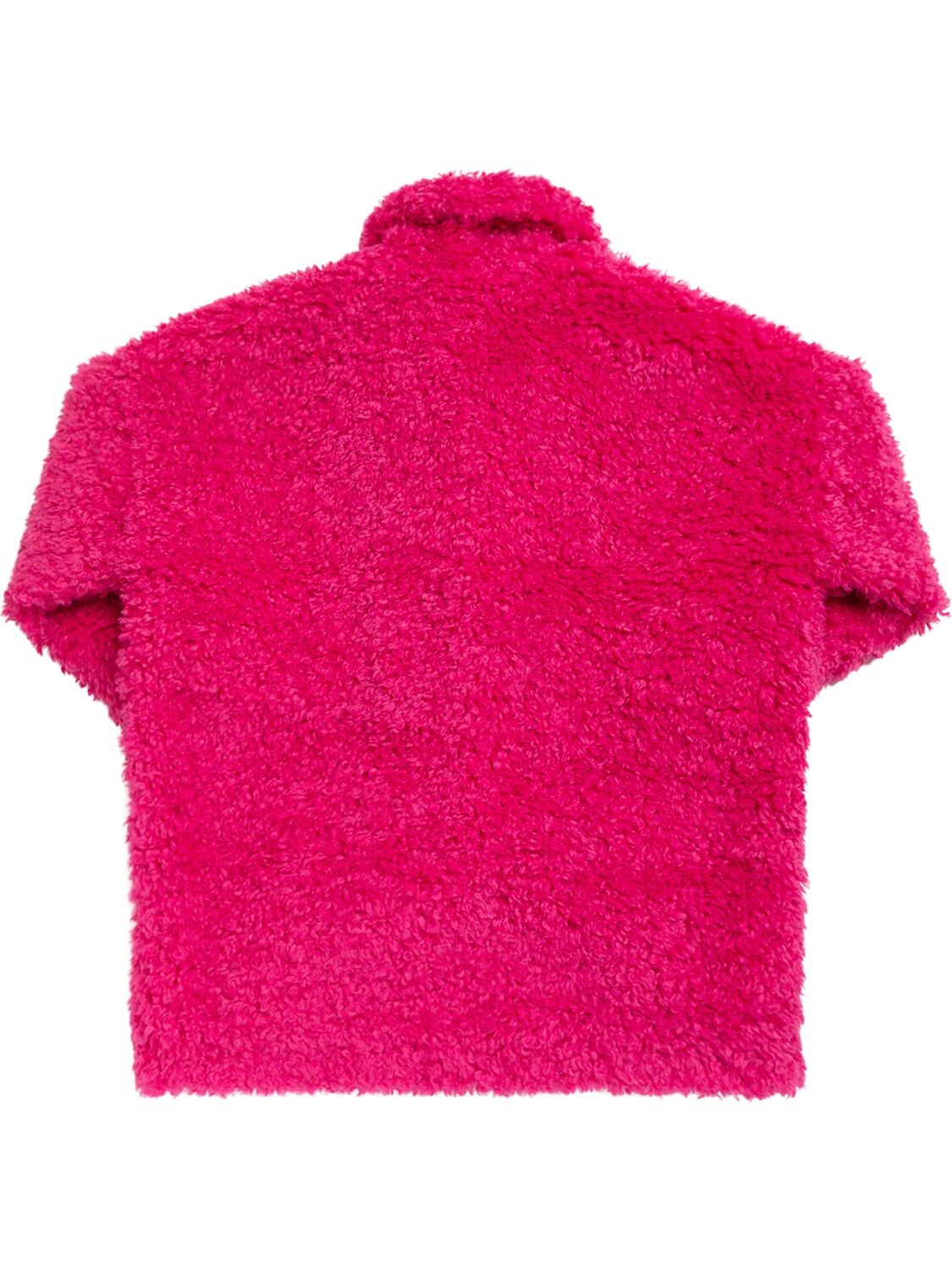 Shop Mm6 Maison Margiela Faux Fur Coat In Fuchsia