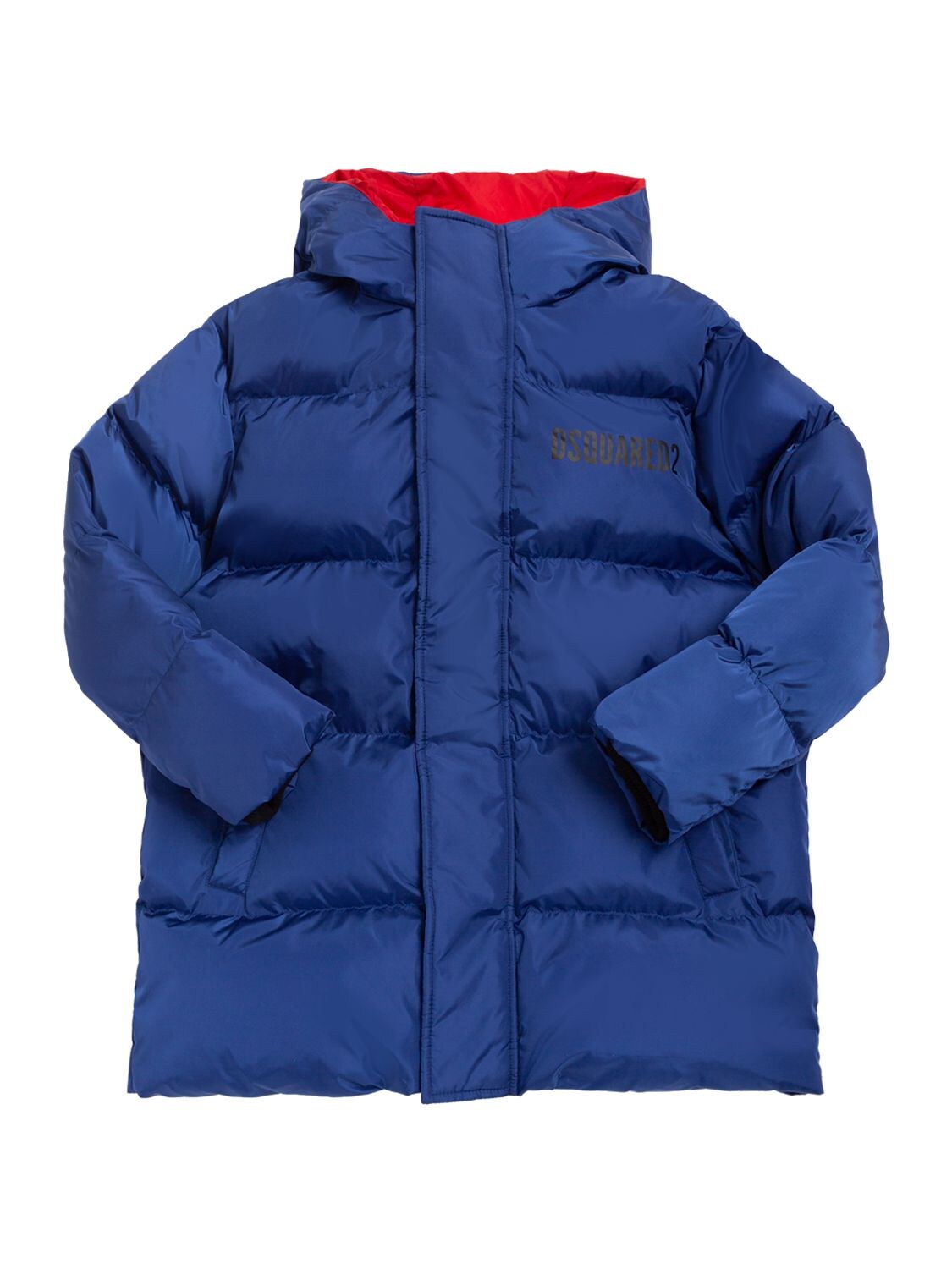 Hooded Nylon Puffer Jacket W/logo – KIDS-GIRLS > CLOTHING > DOWN JACKETS
