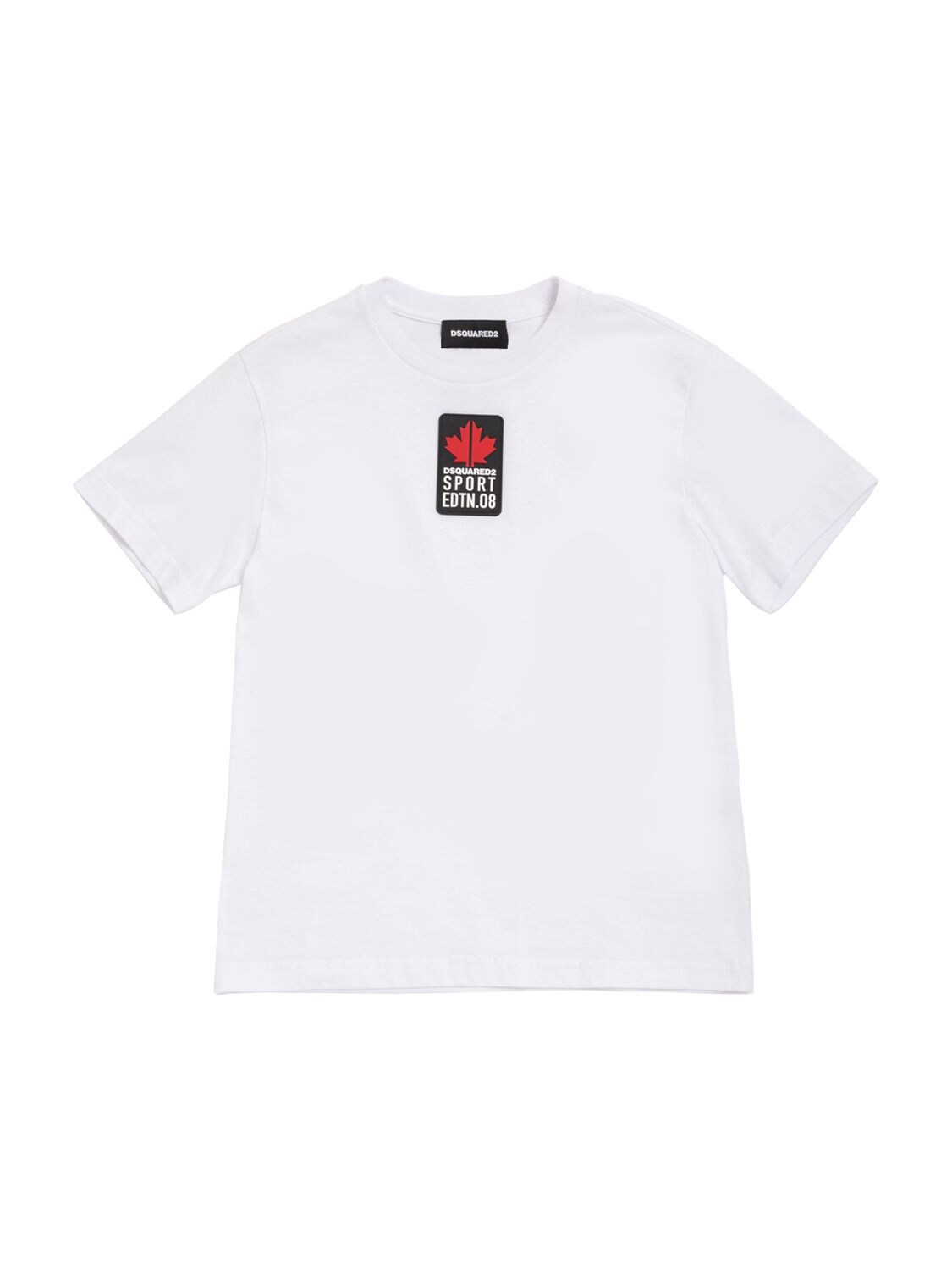 Dsquared2 Kids' Cotton Jersey T-shirt W/logo In White