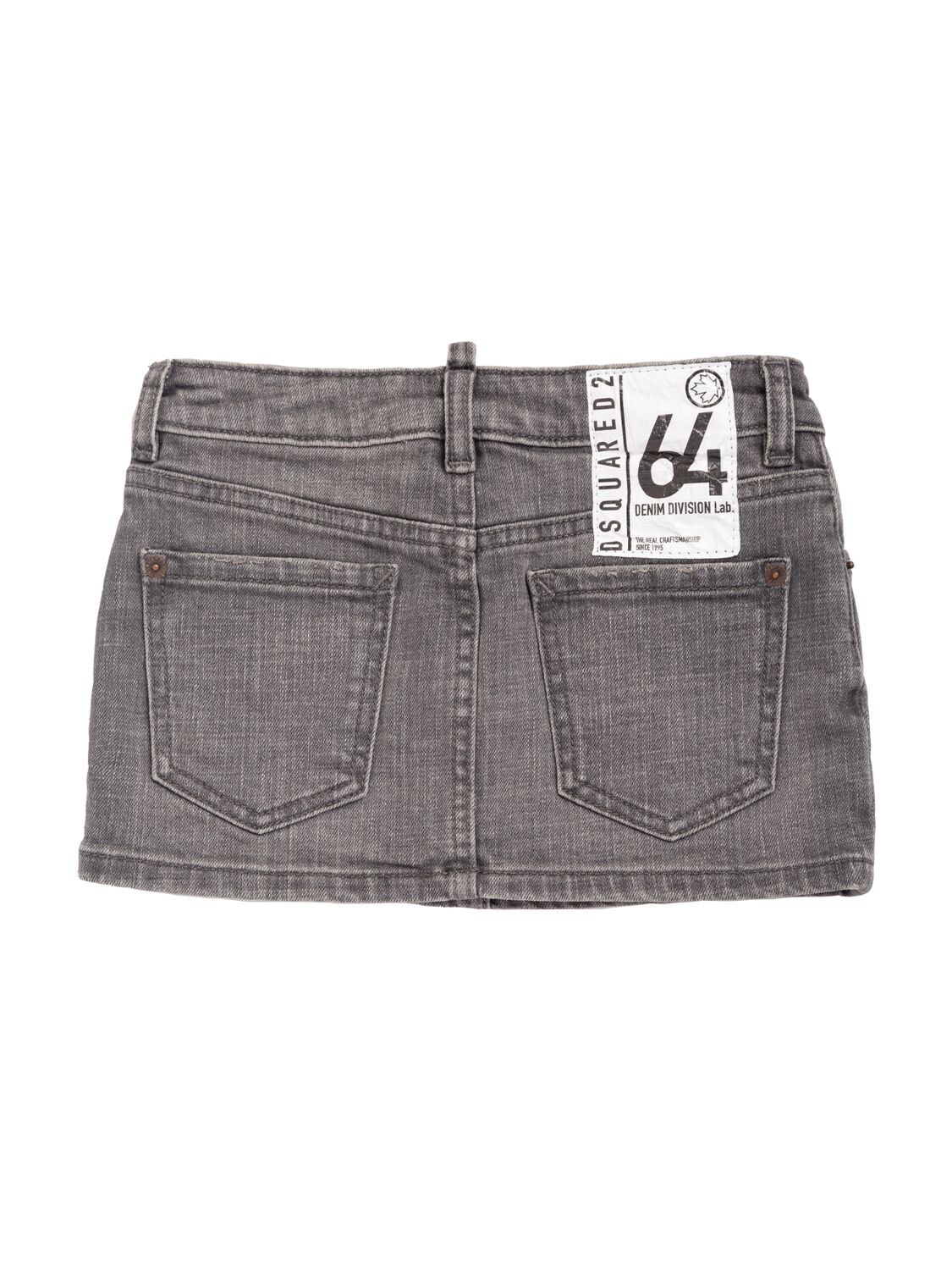 Shop Dsquared2 Cotton Denim Mini Skirt