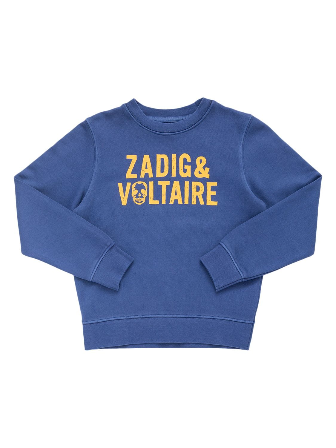 Zadig & Voltaire Kids' Printed Cotton Sweatshirt In Blue