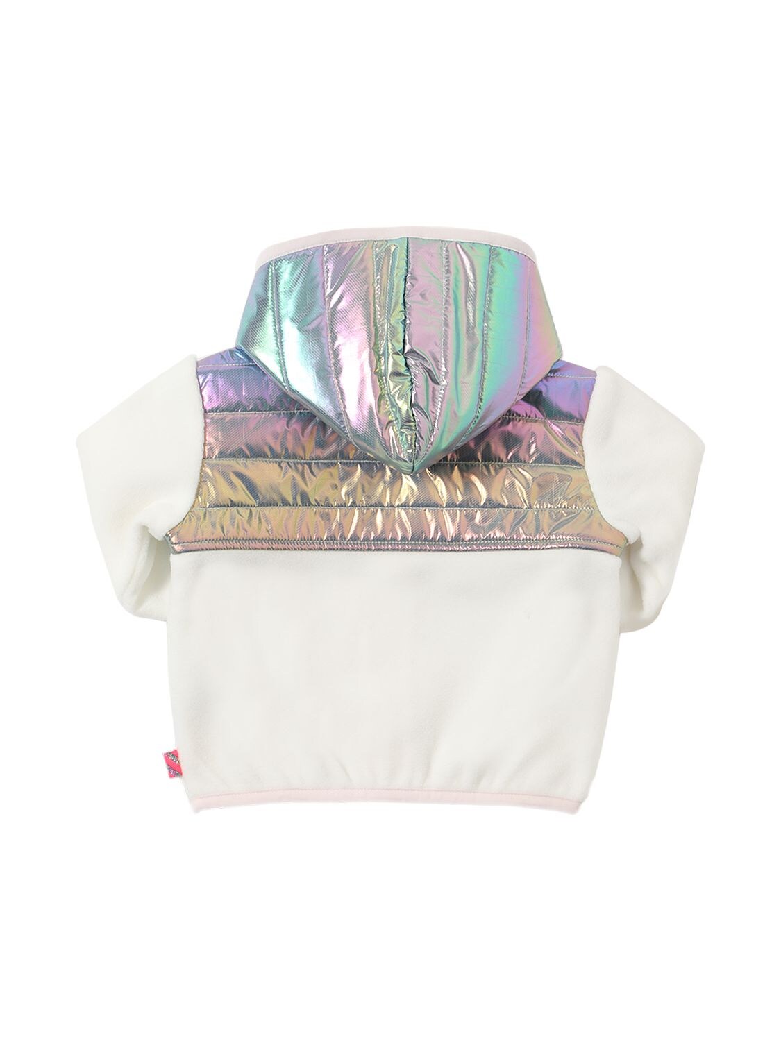Shop Billieblush Hooded Fleece Tech & Nylon Jacket In White