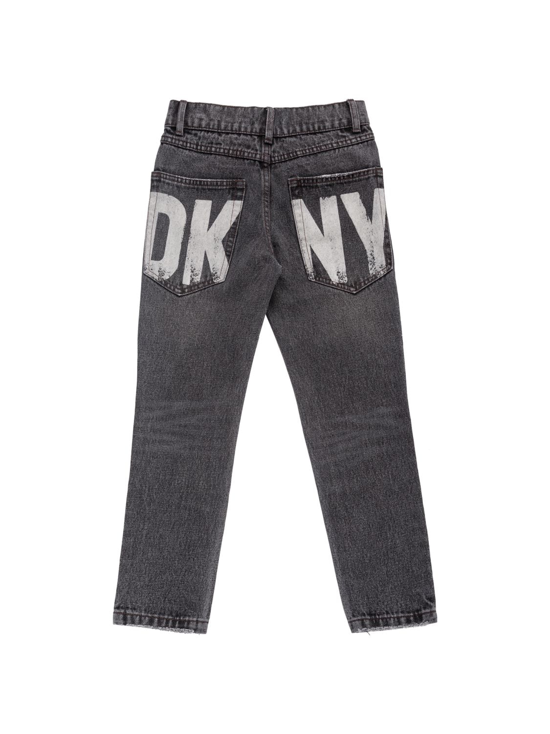 Logo Print Cotton Denim Jeans – KIDS-GIRLS > CLOTHING > JEANS