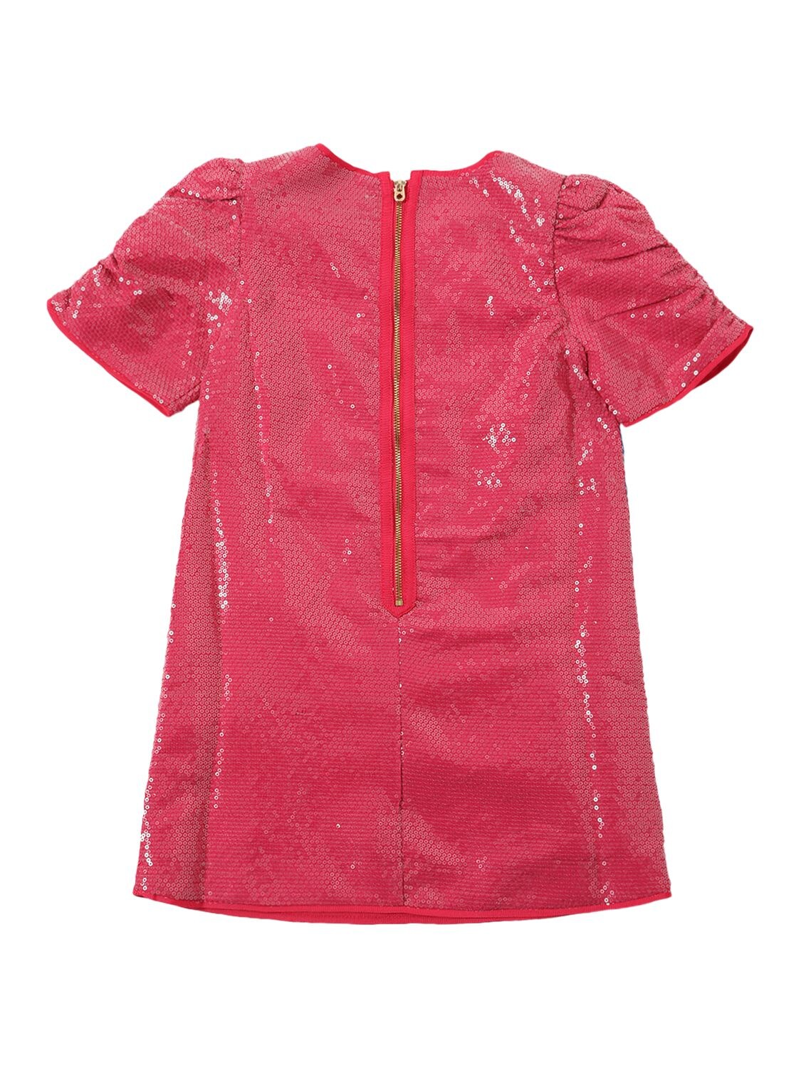 Shop Marc Jacobs Bag Print Dress W/sequins In Fuchsia