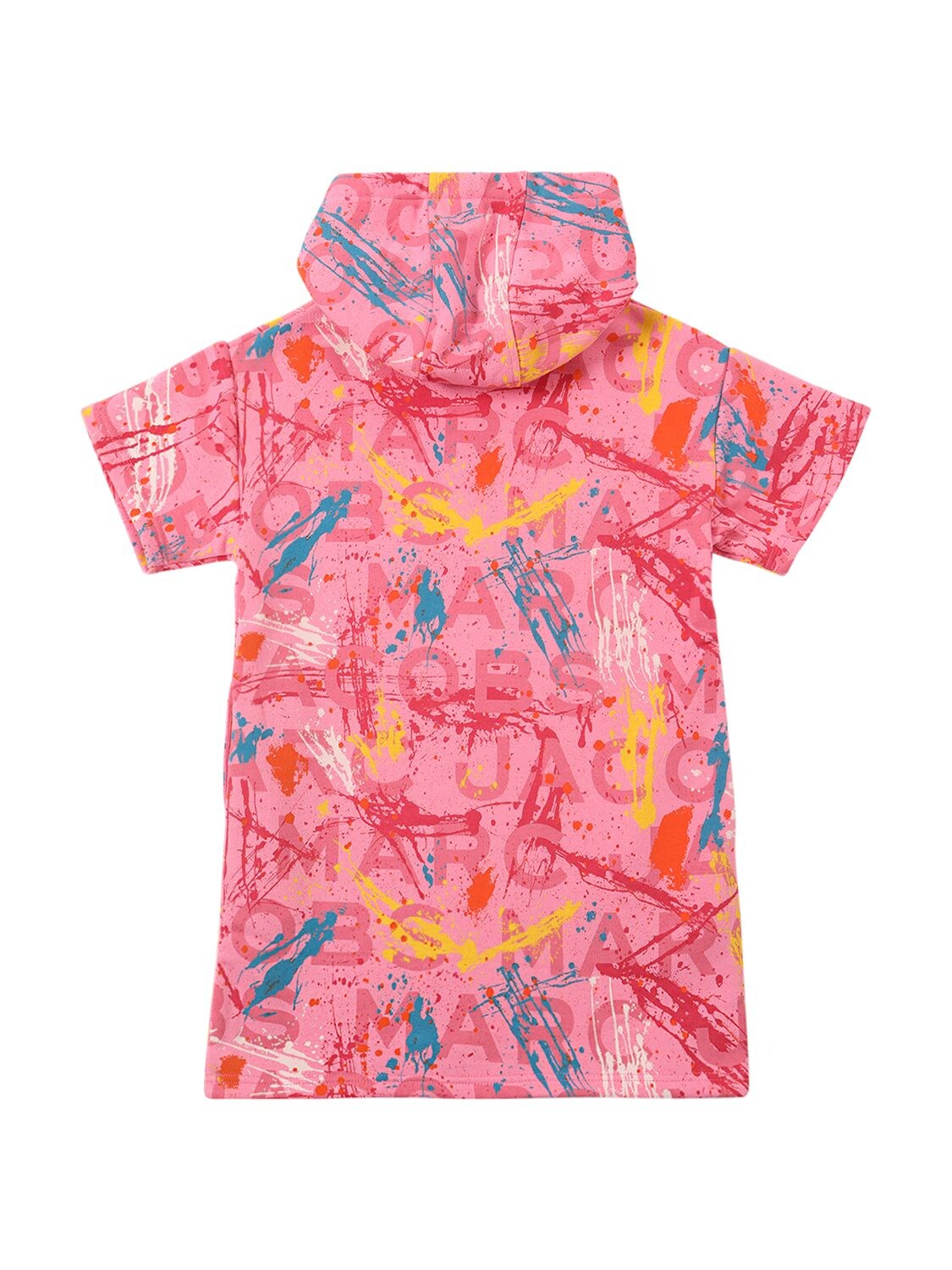 Shop Marc Jacobs All Over Print Cotton Jersey Dress In Fuchsia