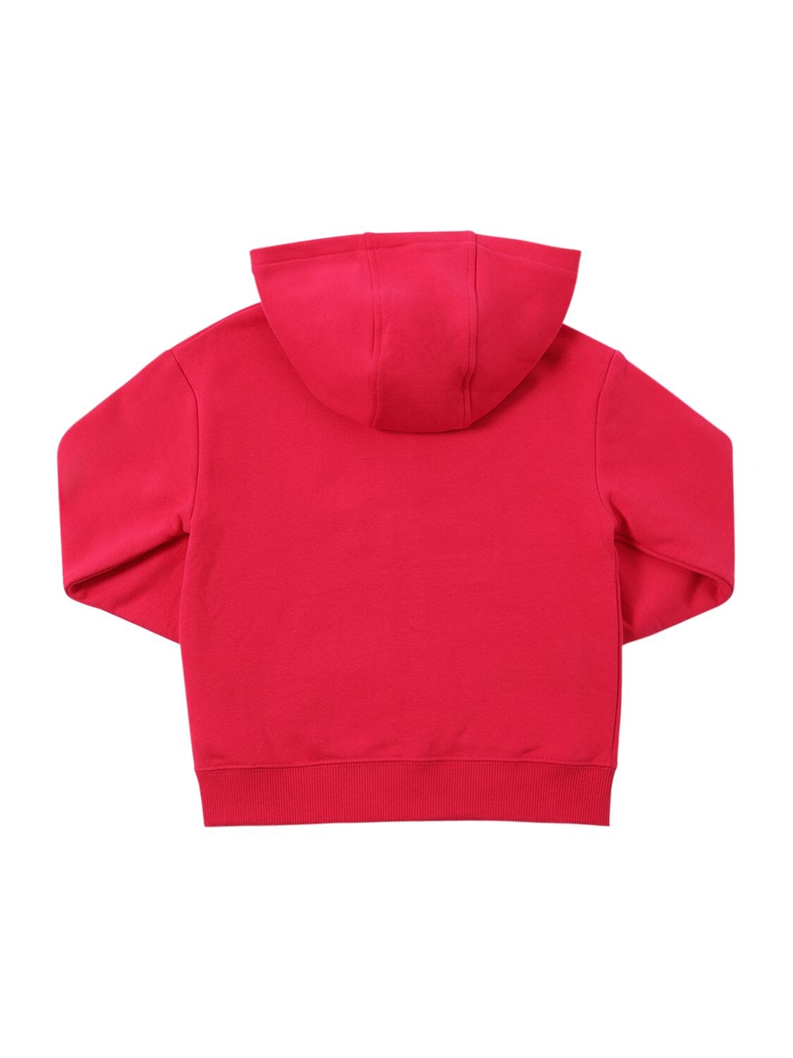 Shop Marc Jacobs Cotton Jersey Zip-up Hoodie W/logo In Fuchsia