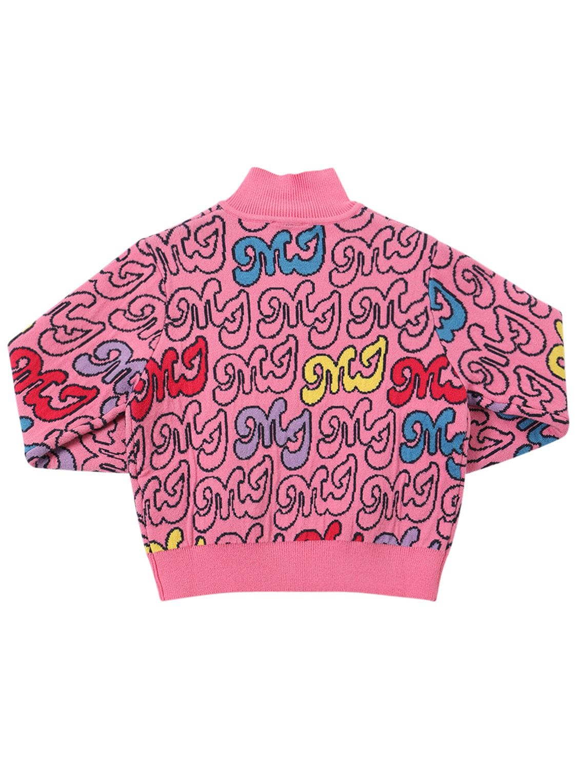 Shop Marc Jacobs All Over Print Viscose Blend Sweater In Pink