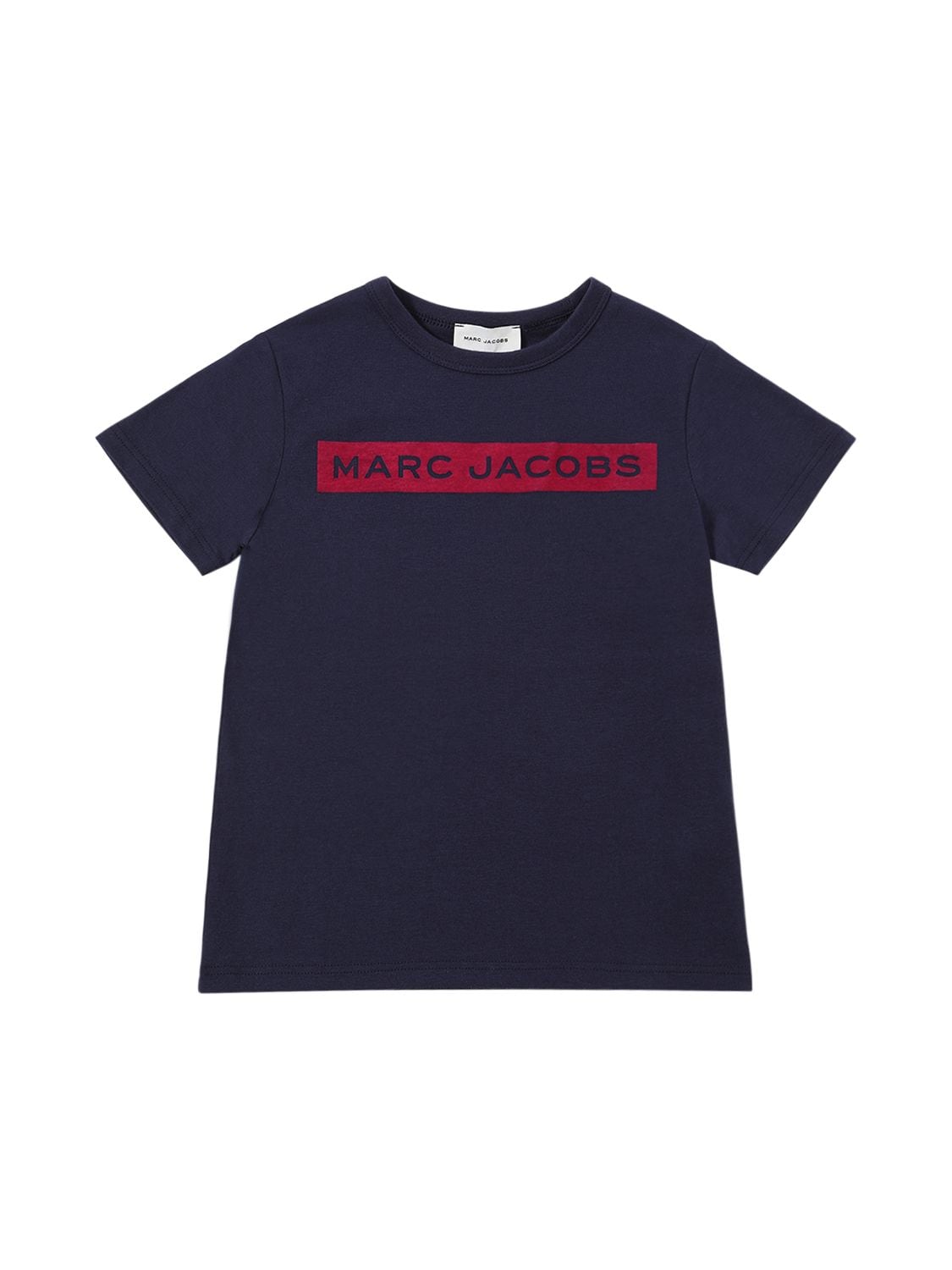 Shop Marc Jacobs Organic Cotton Jersey T-shirt W/logo In Blue