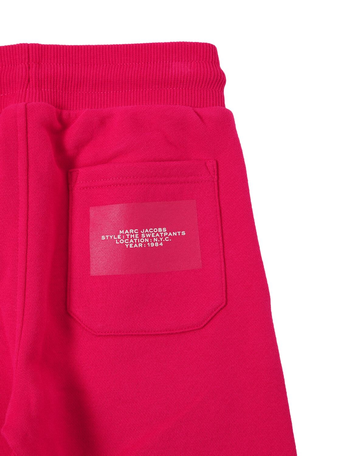 Shop Marc Jacobs Cotton Jersey Sweatpants W/logo In Fuchsia