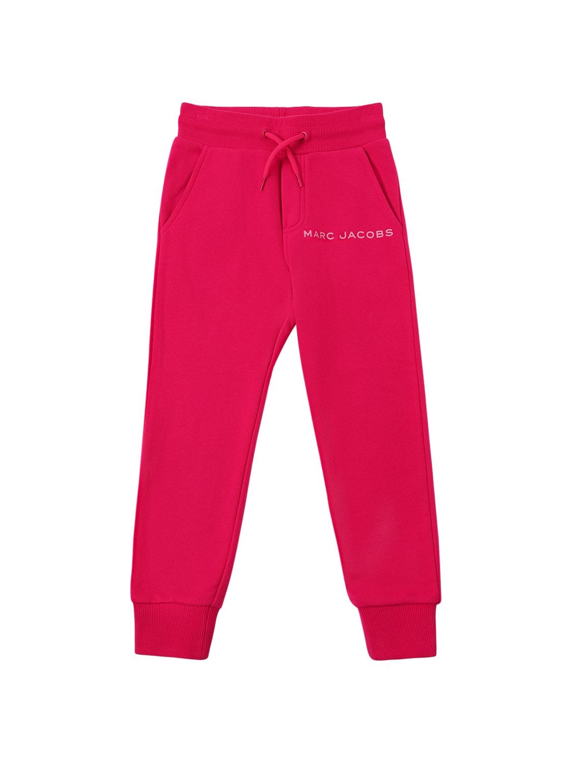 Marc Jacobs Kids' Cotton Jersey Sweatpants W/logo In Fuchsia