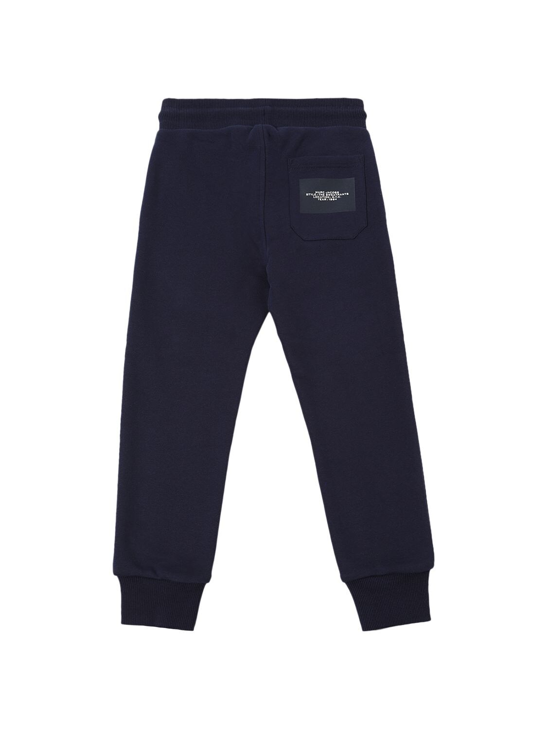 Shop Marc Jacobs Cotton Jersey Sweatpants W/logo In Navy