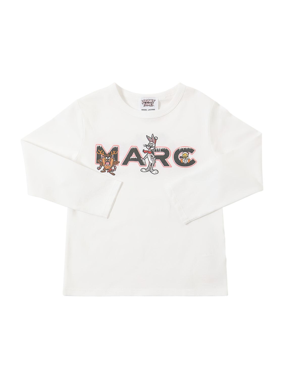 Marc Jacobs Kids' Looney Tunes棉质平纹针织t恤 In White